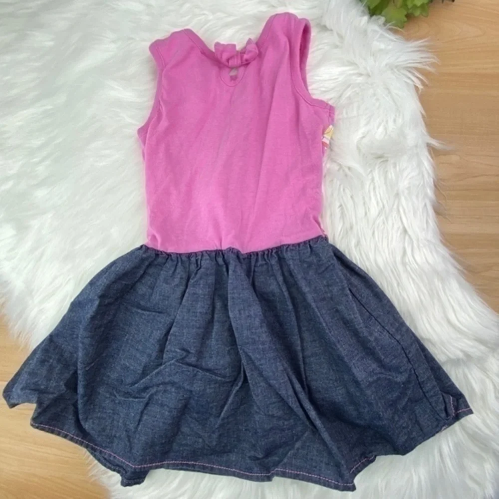 Disney Girls Minnie Mouse Dress Size 4 Sleeveless Bows